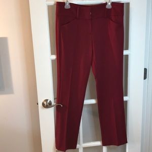 NY & CO burgundy dress pants size 10